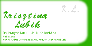 krisztina lubik business card